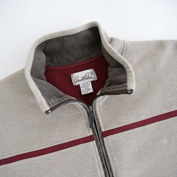 Vintage Arnold Palmer Tan Quarter Zip Fine Knit Lightweight Sweater XL - Picture 10 of 10